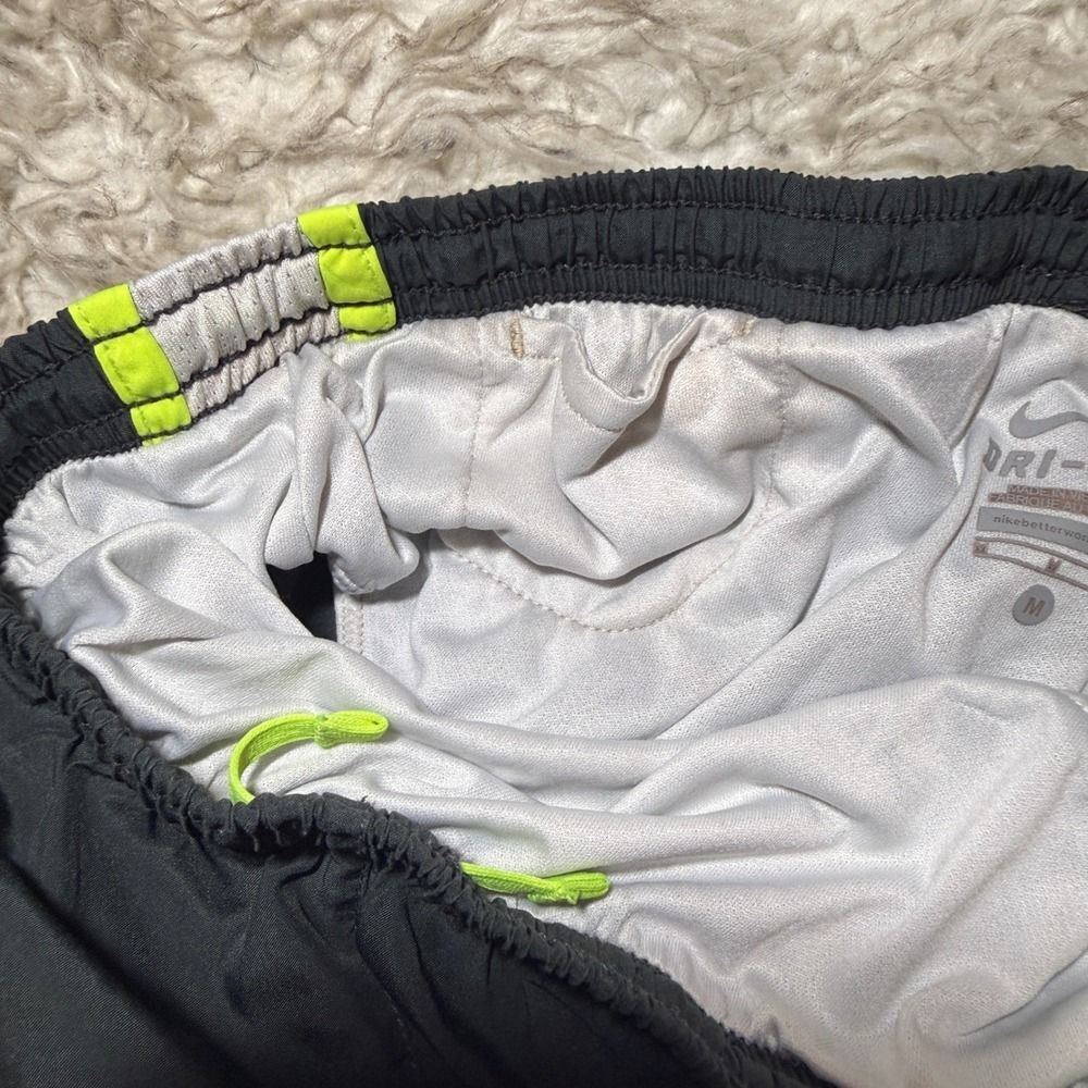 Nike Women's Dri-fit Tempo Running Shorts Size XS Small Gray Neon Green - Picture 9 of 10